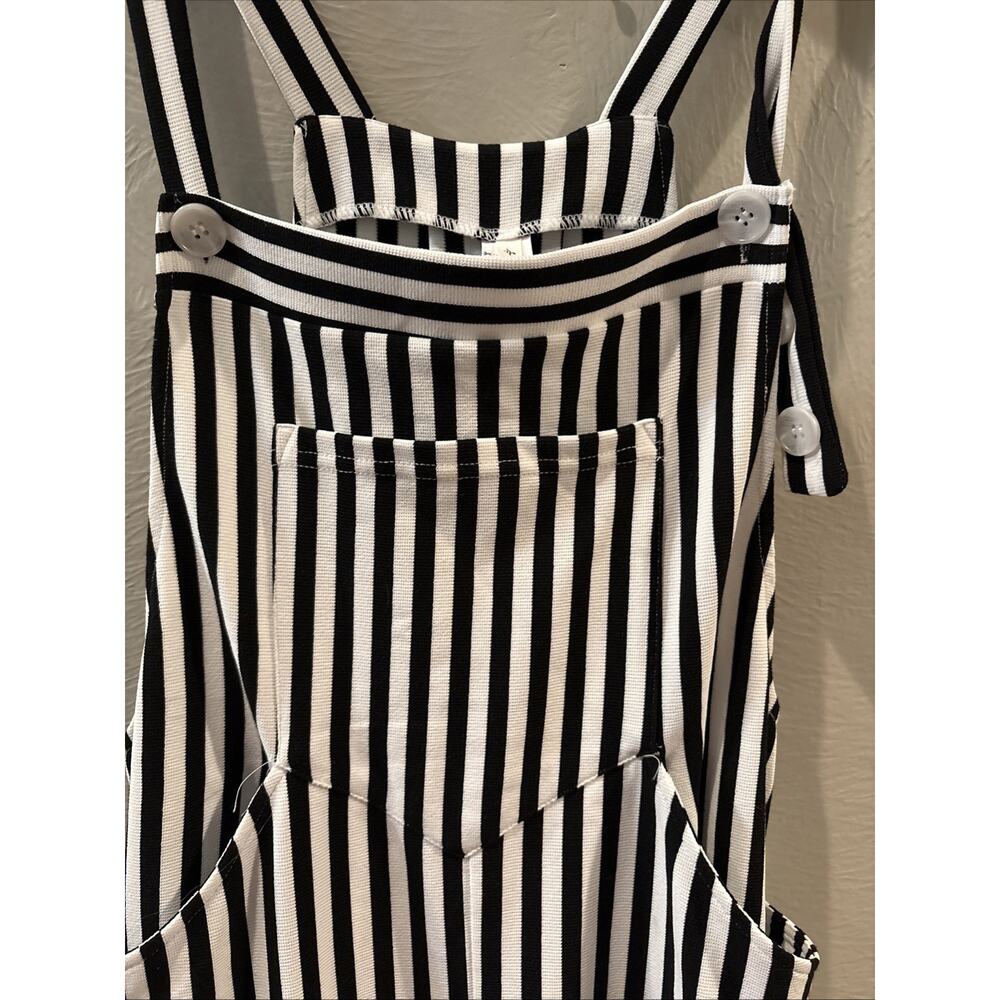 Halara Overalls Adjustable Strap Button Black Str… - image 6